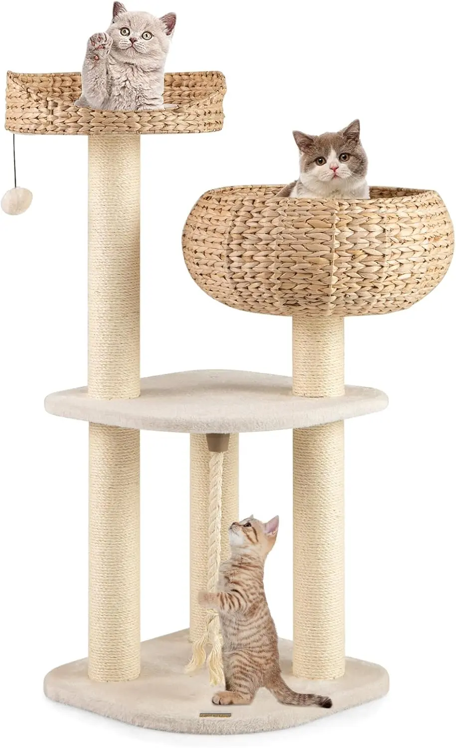 PETSITE 41 Inch Modern Cat Tree for Indoor Cats