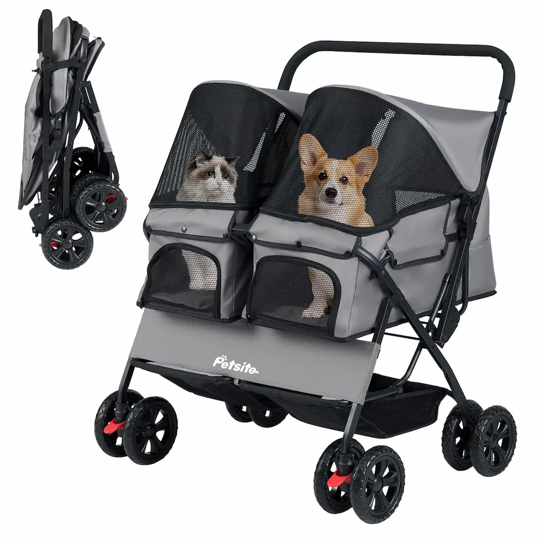 PETSITE Double Pet Stroller